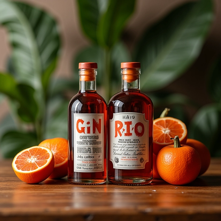 Garrafas de gin e vermute premium para um Martini autêntico.