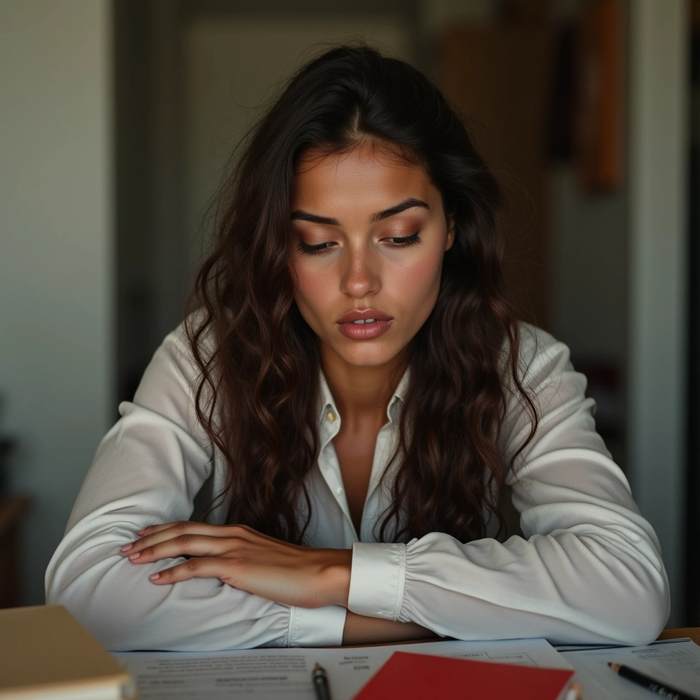 Geminiana determinada, mas sobrecarregada, enfrentando os desafios de seu signo.