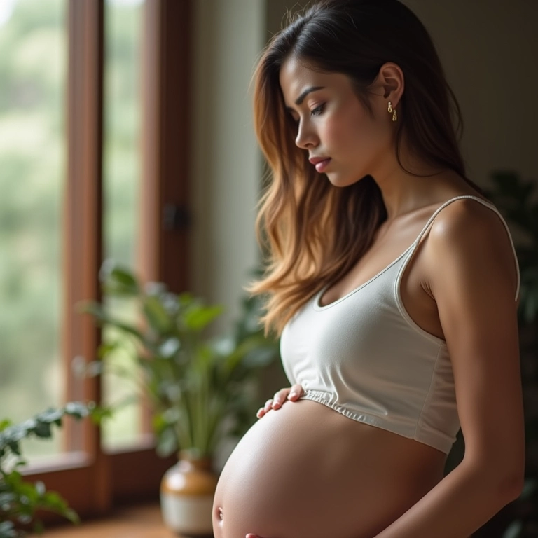 Gestante preocupada com ingredientes de perfume tradicional.