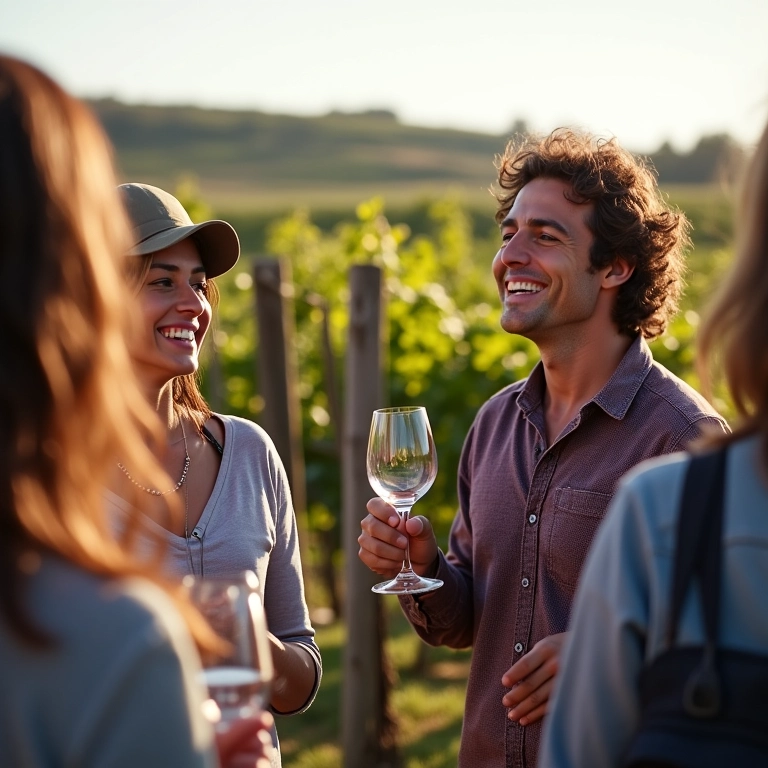 Grupo de amigas em degustação na Concha y Toro.