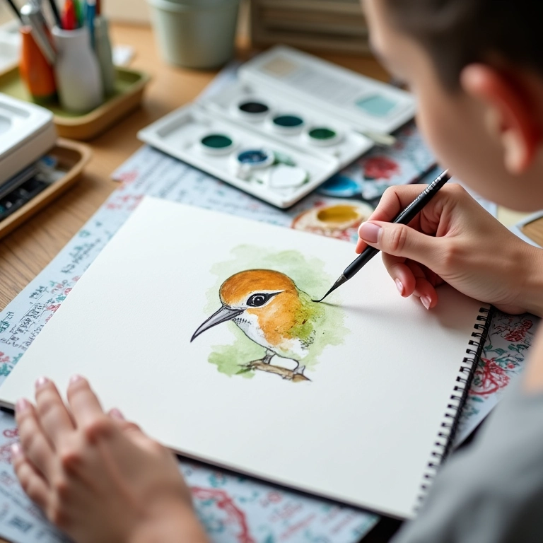 Guia passo a passo para pintar com aquarela.