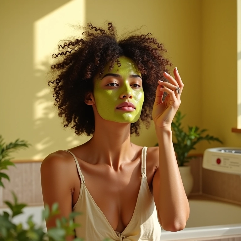 Hidratação de abacate para cabelos cacheados e crespos.