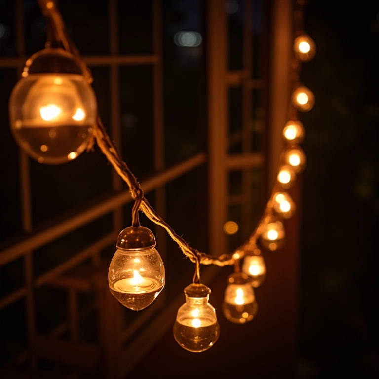 Iluminação aconchegante para sacadas.