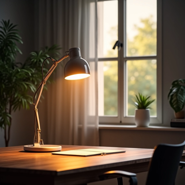 Iluminação adequada em um home office para maior produtividade.