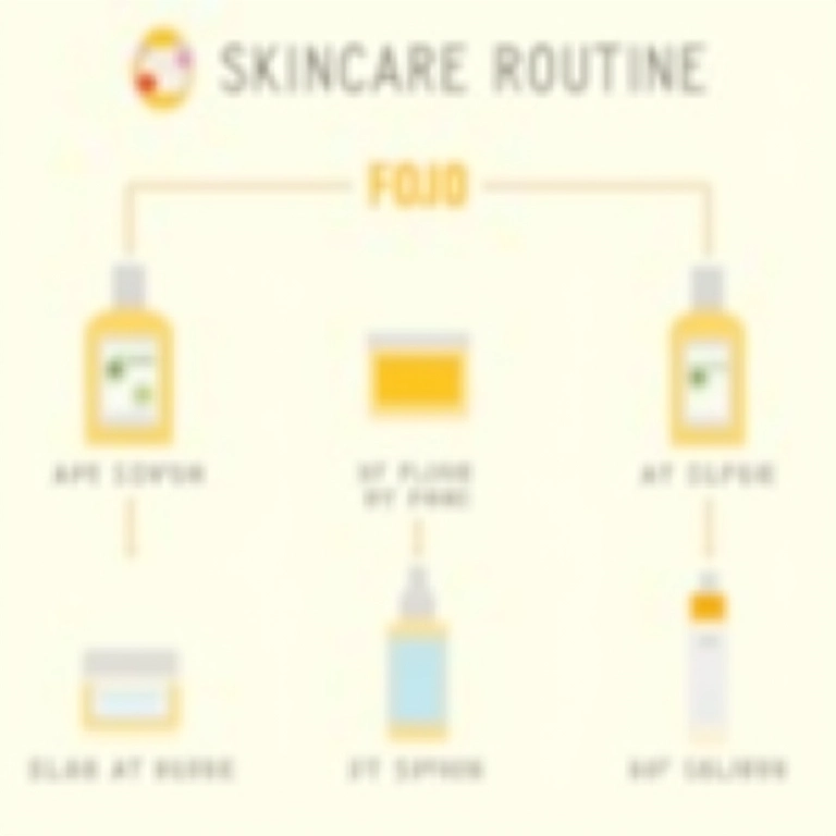 Infográfico de rotina de skincare barata e eficaz.