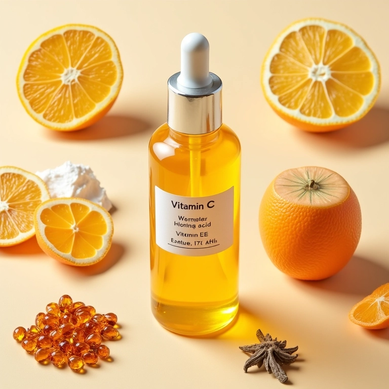 Ingredientes complementares ao sérum de Vitamina C.