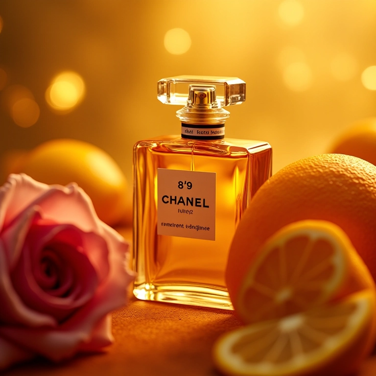 Ingredientes nobres usados na criação dos perfumes Chanel: jasmim, rosa e cítricos.