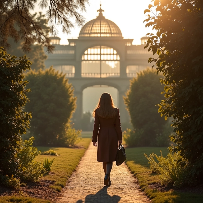 Jardim Botânico de Curitiba sob a luz suave do inverno.