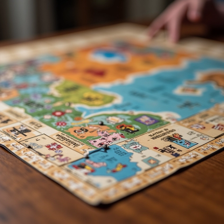 Jogos de tabuleiro adaptados com letras grandes e peças táteis.