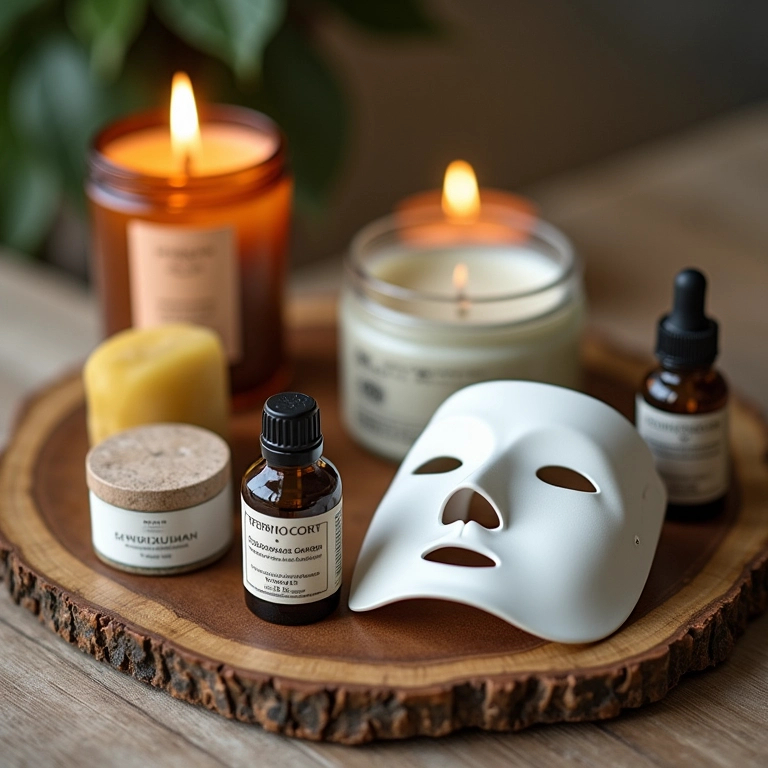 Kit de autocuidado personalizado para presente.