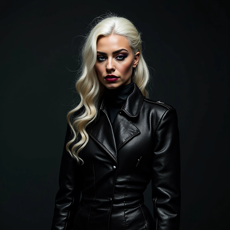 Lady Gaga em um conjunto de moda vanguardista.
