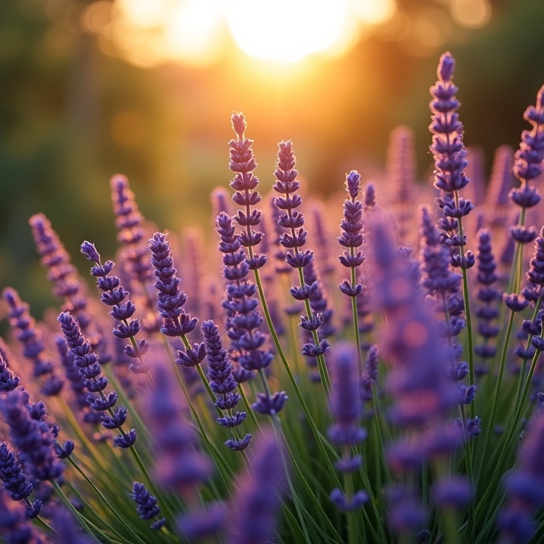 Lavanda em plena floração em um jardim brasileiro.