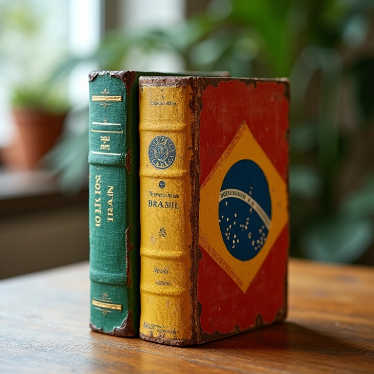 Livros antigos reaproveitados em objetos decorativos.