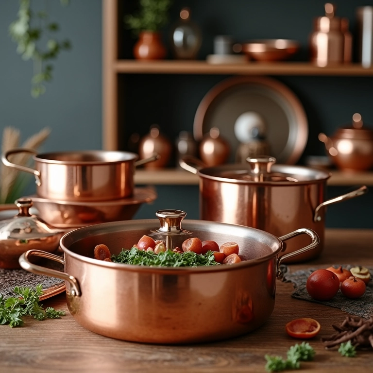Loja online com produtos de cozinha em cobre.