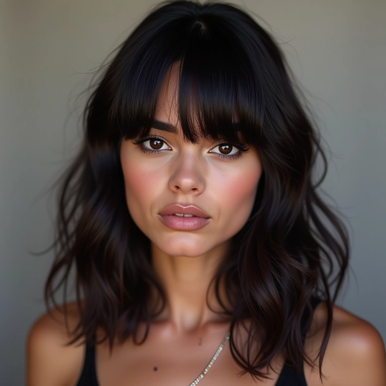 Long bob com franja e movimento inspirado em Camila Cabello.
