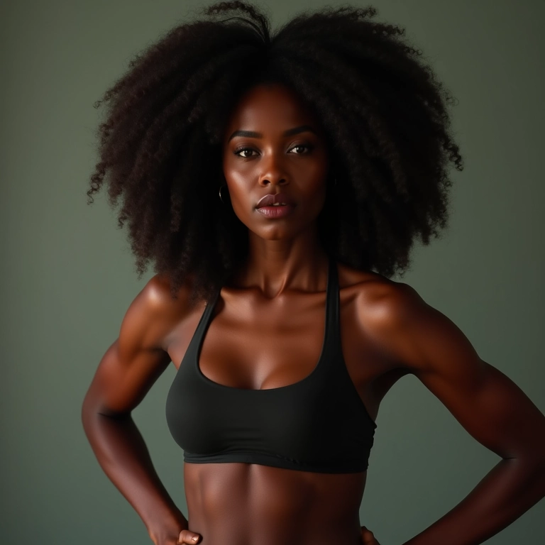 Long bob crespo com atitude e poder, celebrando a beleza afro-brasileira.