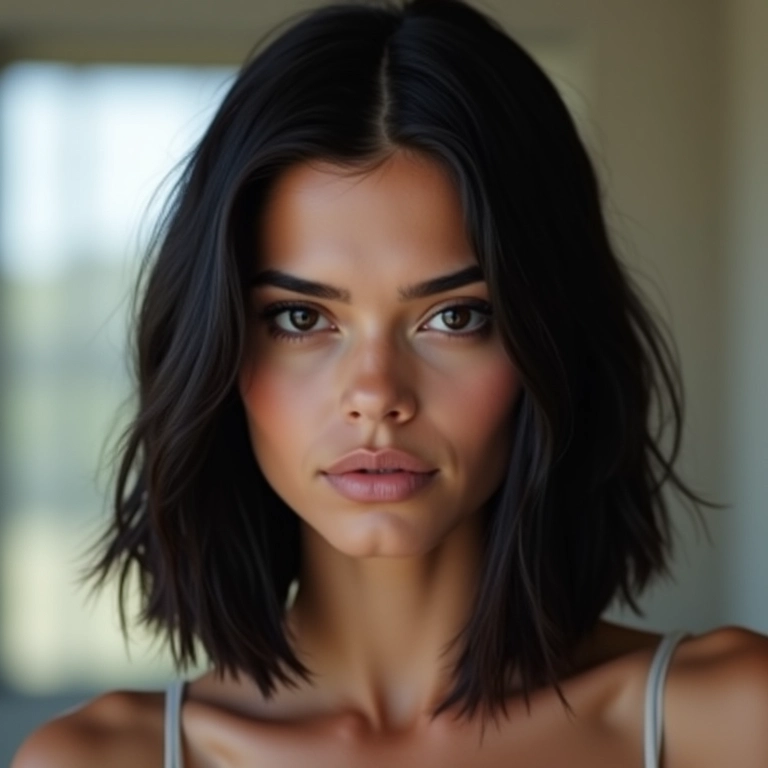 Long bob minimalista e chic inspirado em Kendall Jenner.