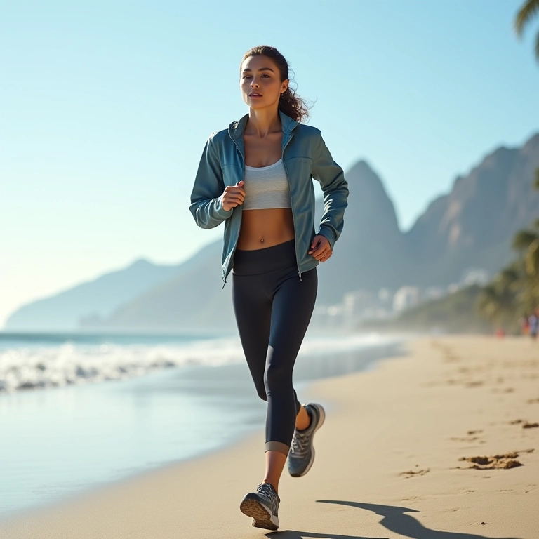 Look esportivo fashion: legging, top e corta vento.