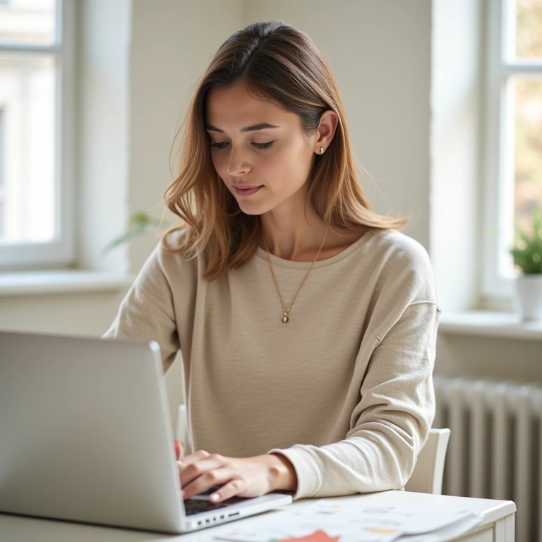 Look monocromático bege para home office elegante e confortável.
