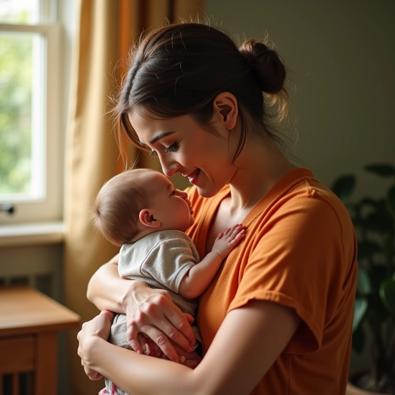 Mãe amamentando seu bebê com amor e conexão.