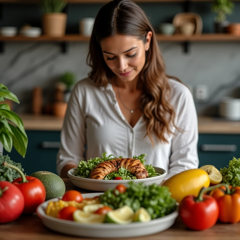 Mãe se alimentando de forma saudável no pós-parto de cesárea.
