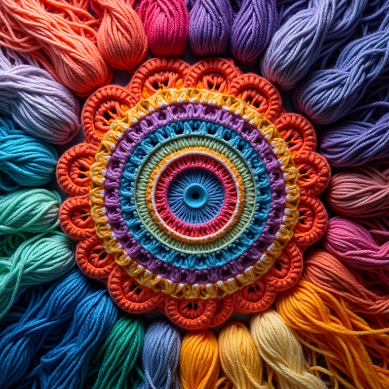 Mandalas coloridas e paleta de cores vibrantes, representando a influência das cores nas emoções.