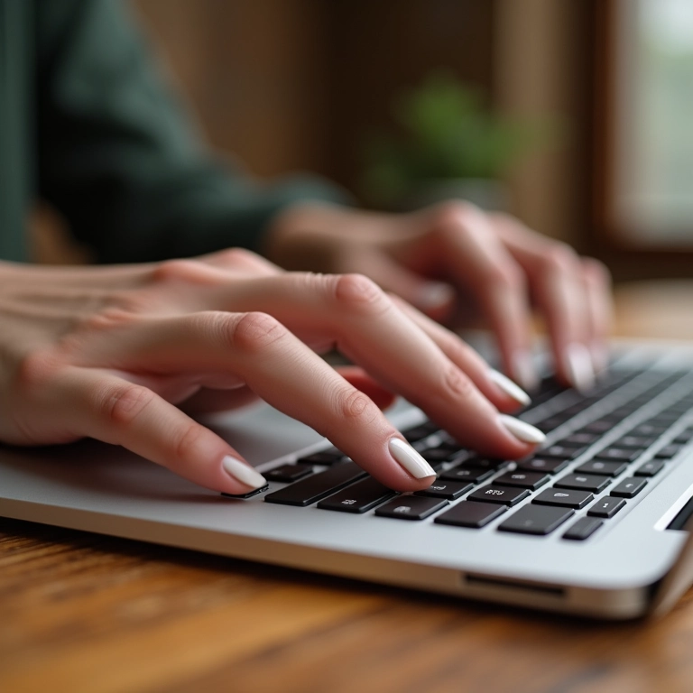 Manicure duradoura após duas semanas de aplicação.