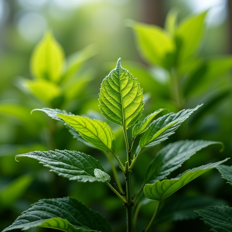 Mão escolhendo planta artificial perfeita em loja no Brasil.