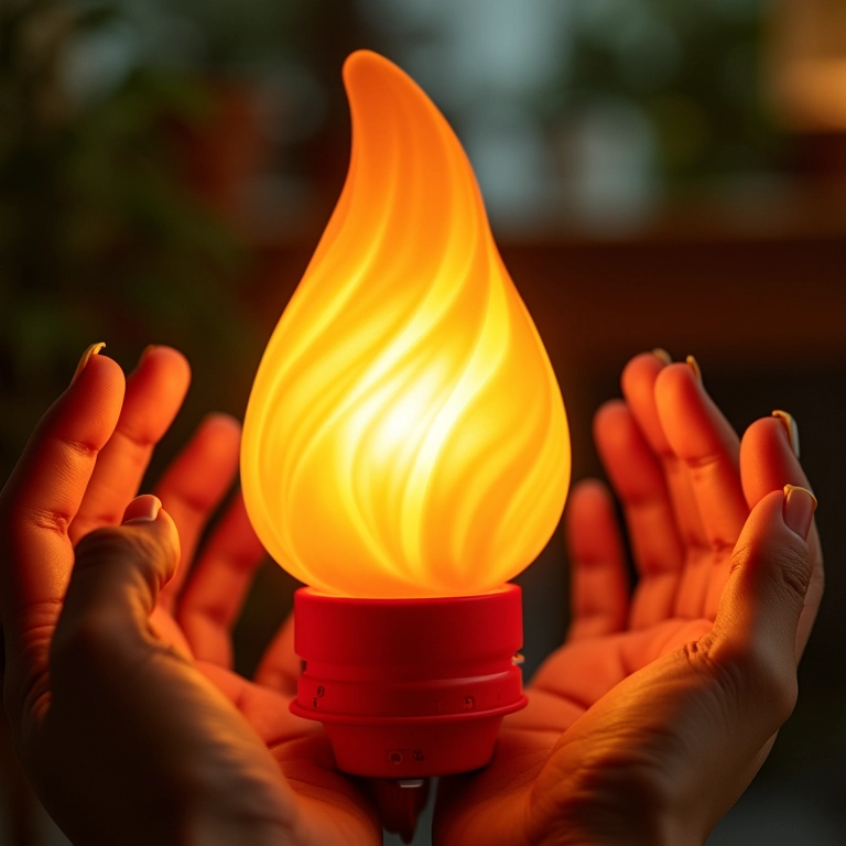 Mãos habilidosas criando luminária de PVC em ambiente aconchegante.