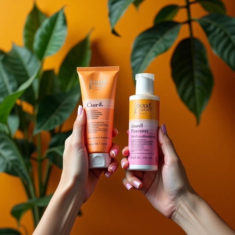 Mãos segurando produtos para dedoliss: creme e gel.