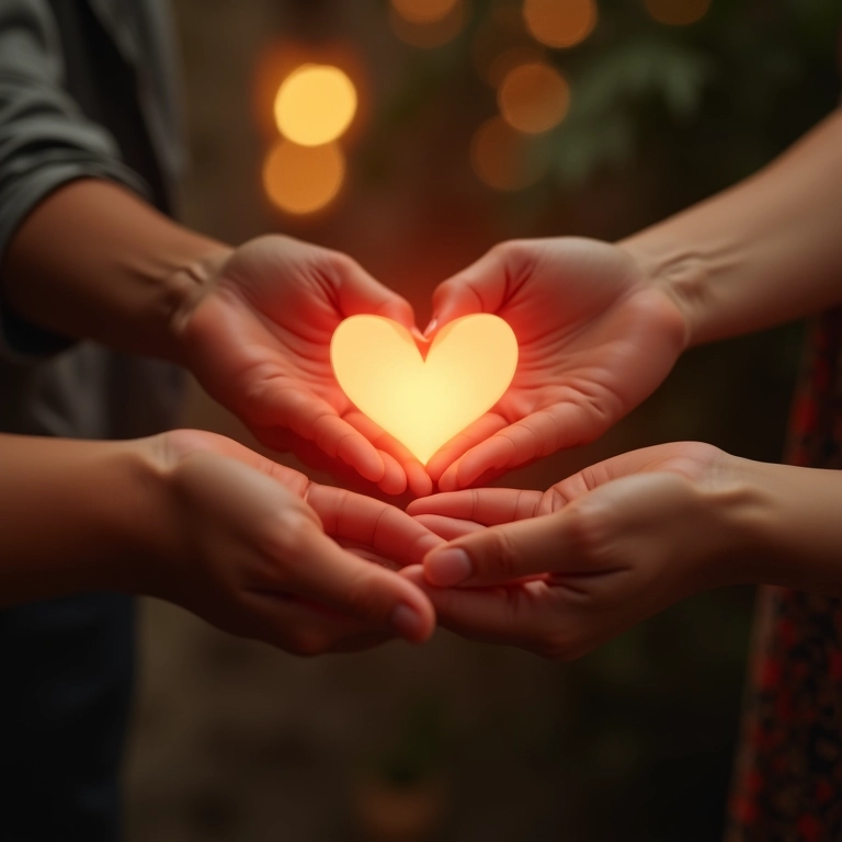 Mãos trocando cartas de amor em era digital, afeto e tecnologia.