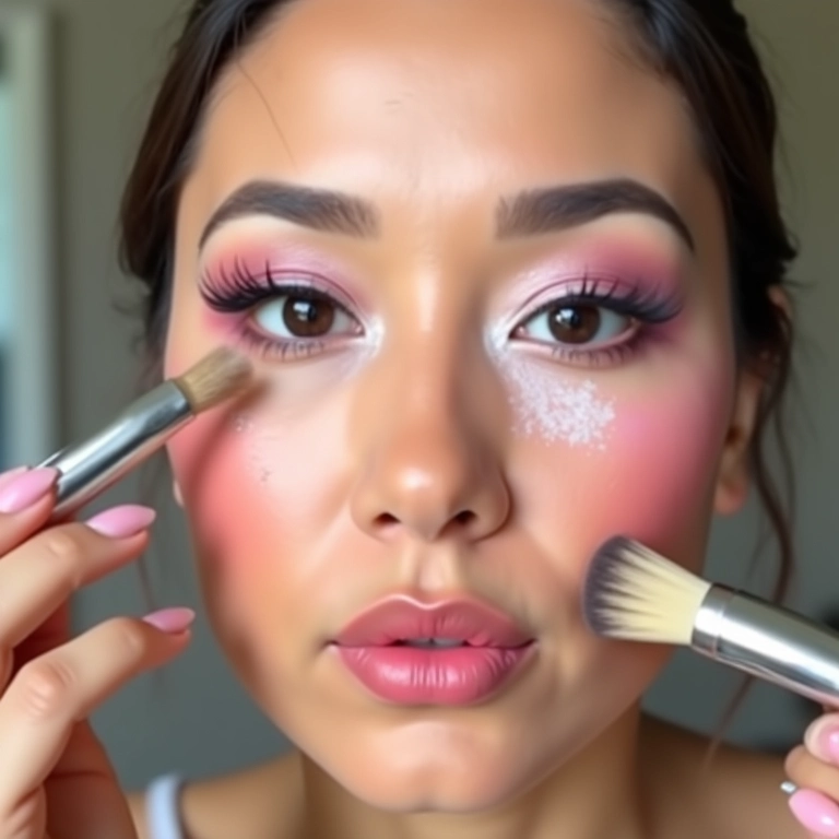 Maquiagem impecável feita com pincéis limpos, evitando transferência de cores.