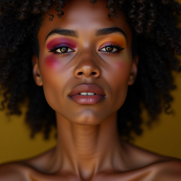 Maquiagem nos olhos para pele mista, com cores vibrantes e estilo brasileiro.