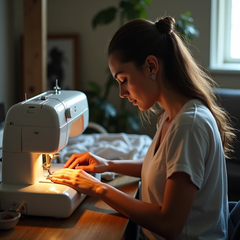 Máquina de costura embalada para transporte seguro