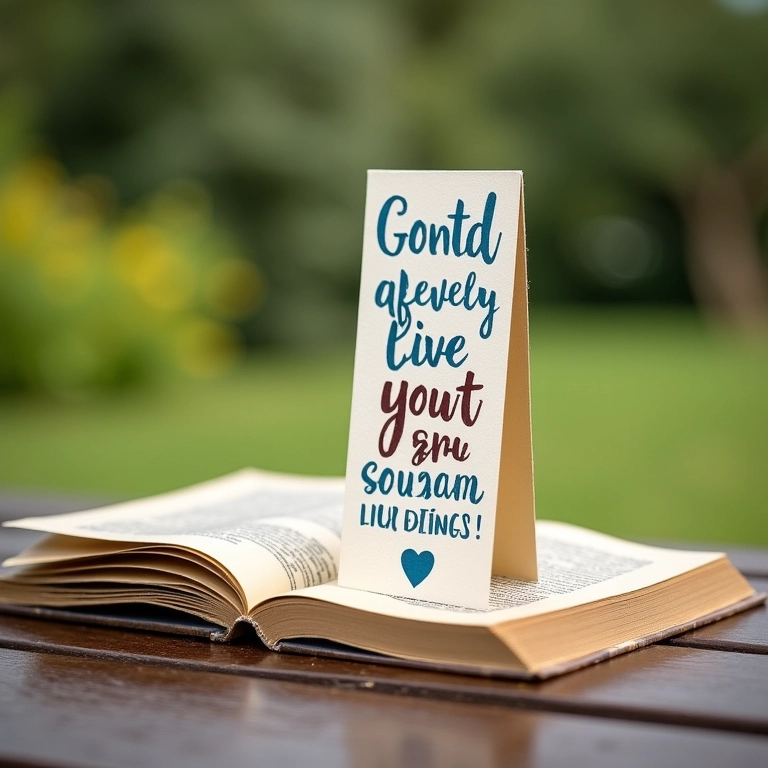 Marcador de página criativo com mensagem inspiradora sobre odontologia.