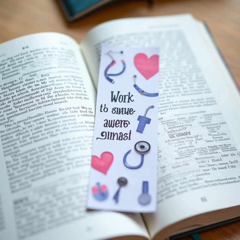 Marcador de página temático para enfermeiras.