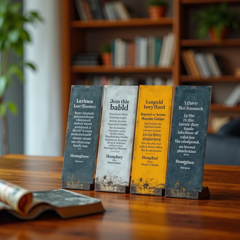 Marcadores de página personalizados com mensagens bíblicas, leitura e inspiração.