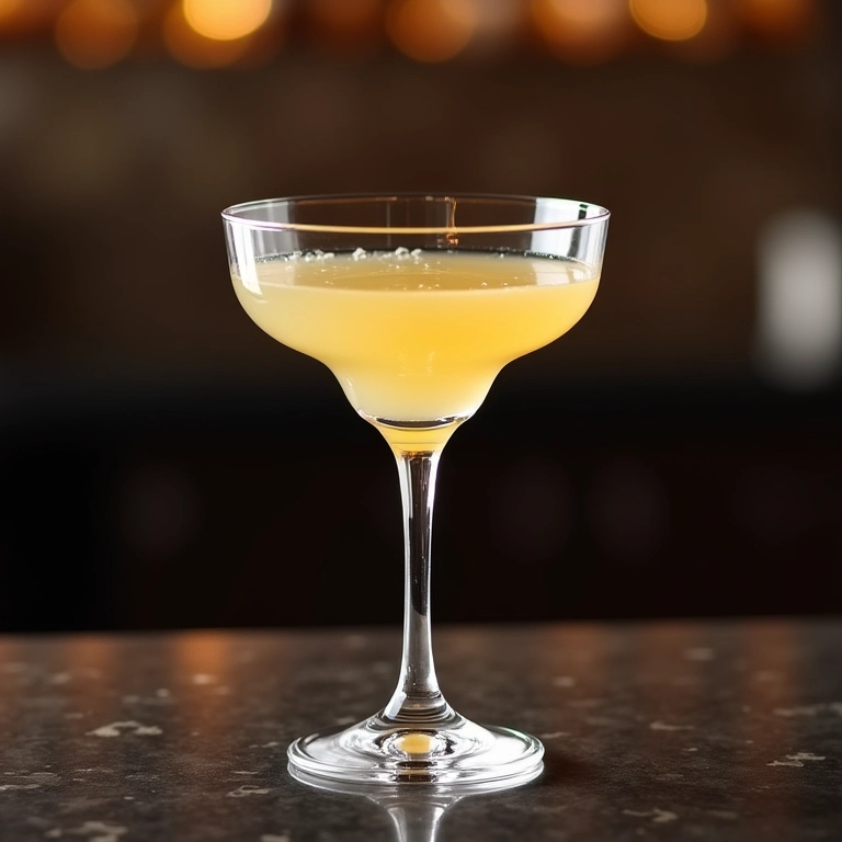 Martini clássico em um balcão de bar bem iluminado.