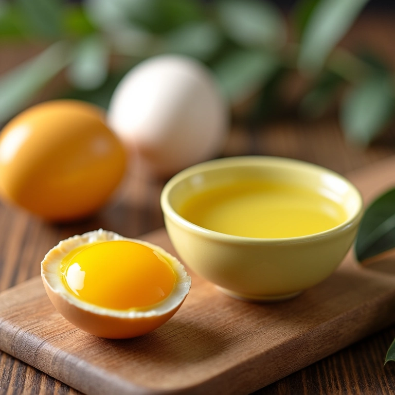 Máscara caseira de reconstrução capilar com clara de ovo e azeite.