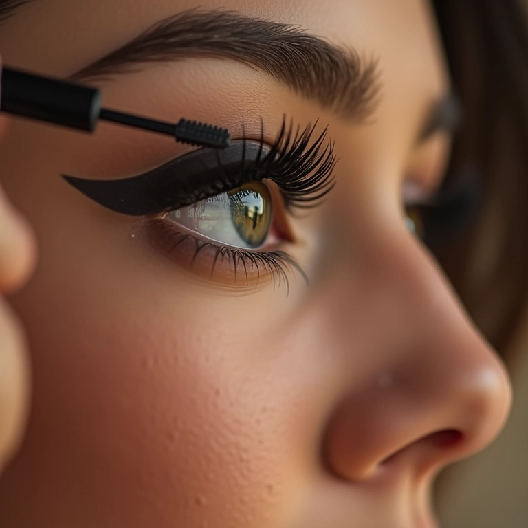 Máscara de cílios à prova d'água para um olhar marcante na praia.