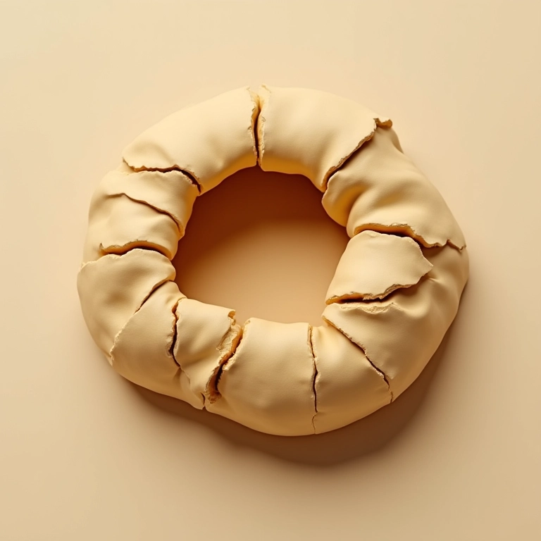 Massa de biscuit irregular, bordas finas rachando.