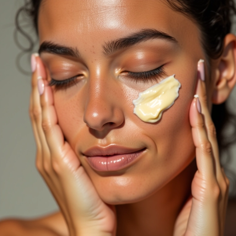 Massagem com manteiga de cacau para melhorar a circulação nas olheiras.