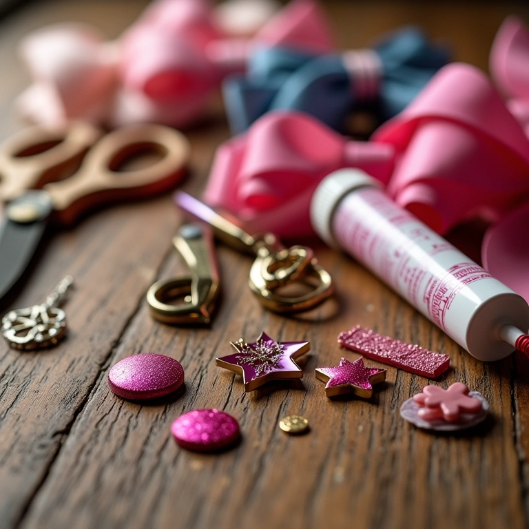 Materiais essenciais para criar laços boutique.