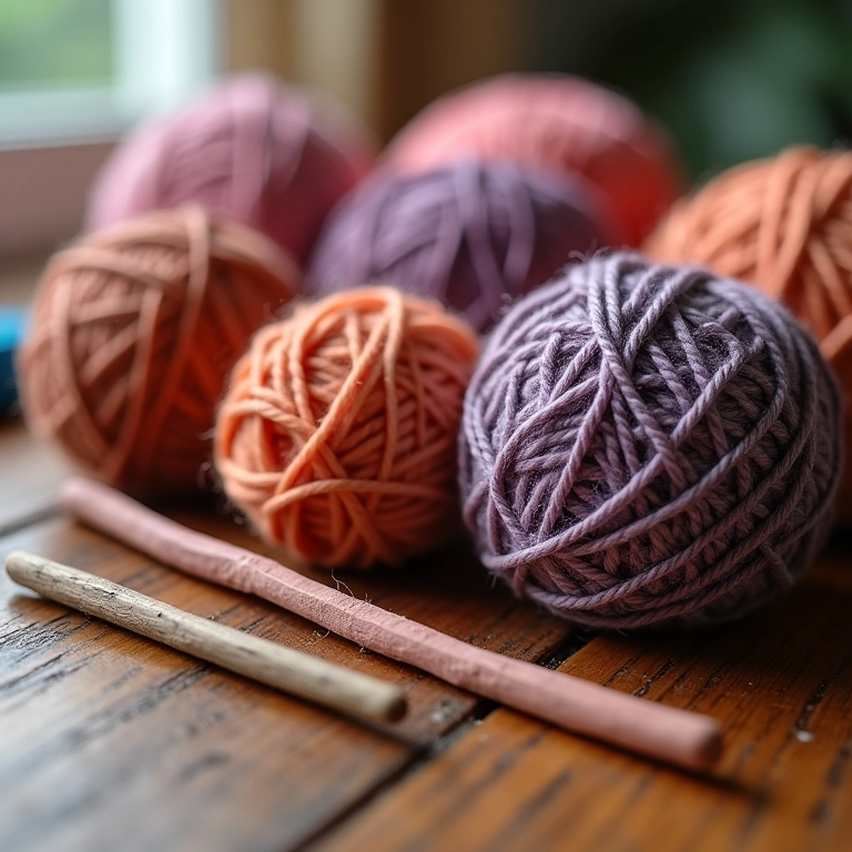 Materiais necessários para crochê: fios coloridos e agulhas.