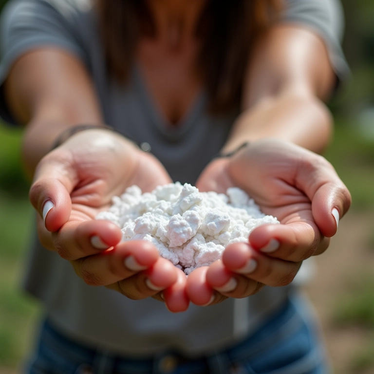 Melhor tecido para ponto cruz: mãos segurando amostras de etamine.