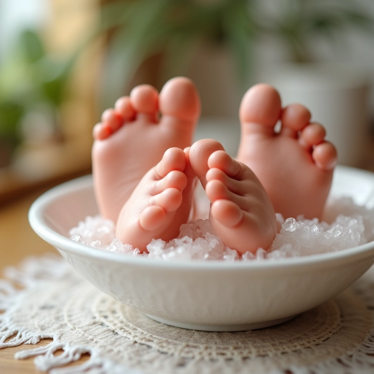 Mini escalda-pés relaxantes com sais de banho como lembrancinhas de 15 anos.