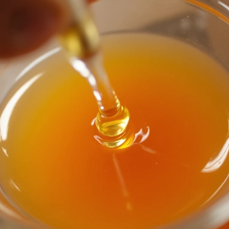 Mistura de mel e vinagre de maçã para remover cutículas.