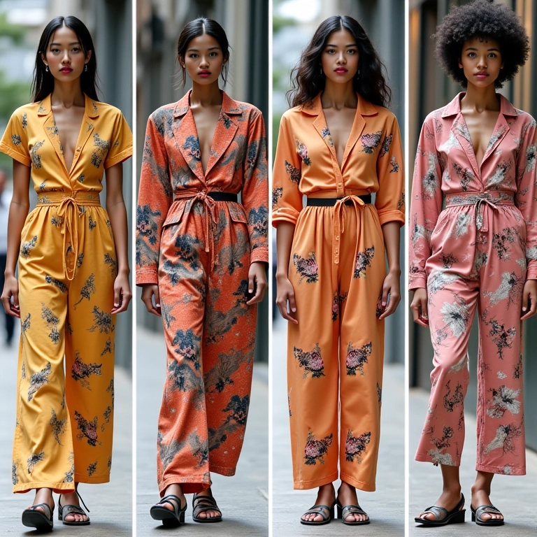 Montagem de looks inspiradores com diferentes padrões de vichy.