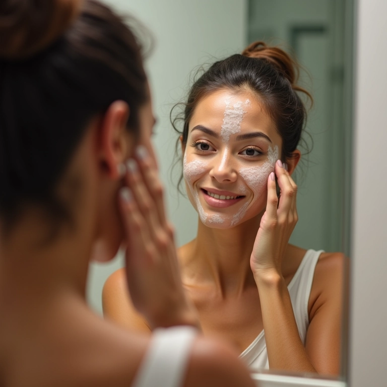 Mulher aplicando máscara capilar hidratante da L'Oréal Paris Elseve Hydra Hialurônico no cabelo.