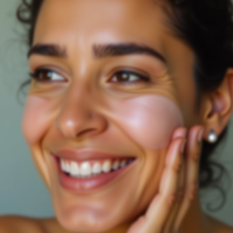 Mulher aplicando primer para uma maquiagem duradoura.